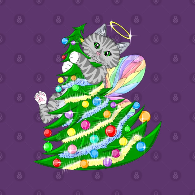 Christmas Tree Fairy Cat by MelanieJeyakkumar