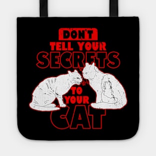 Funny Retro Cat Lover Slogan Meme Gift For Cat Lovers Tote