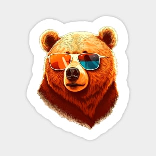 Fun Glasses Bear Magnet