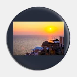 Oia Santorini Sunset Pin