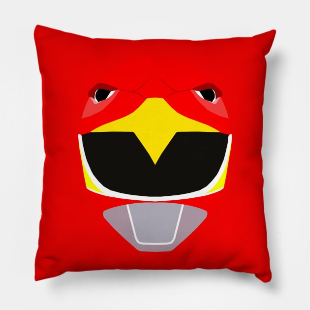 Red Hawk JetMan Pillow by KeithKarloff