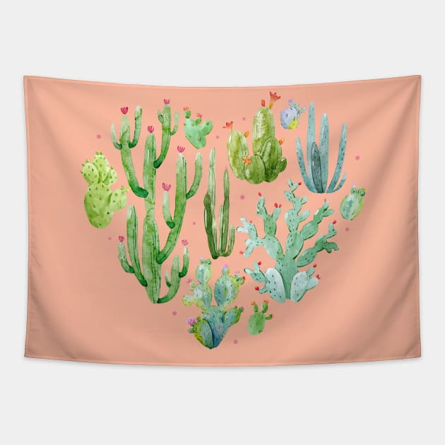 Cactus Love Tapestry by Lupa1214