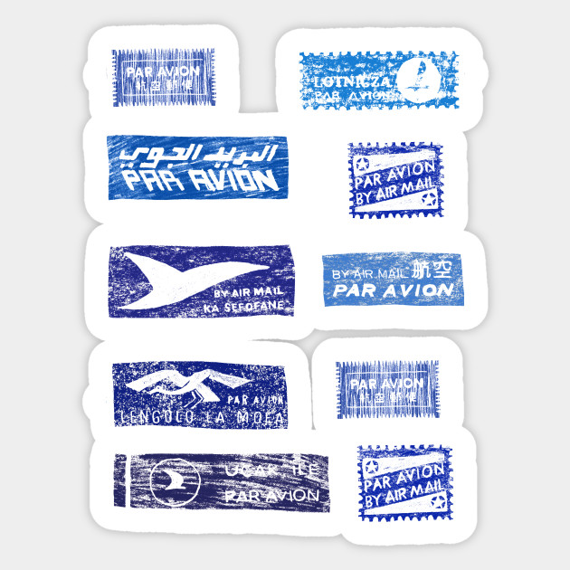 Air Mail Par Avion Mail Sticker Teepublic