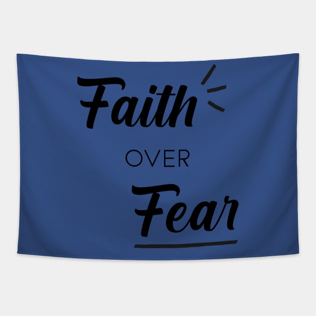 Faith over Fear Tapestry by Inspire Creativity