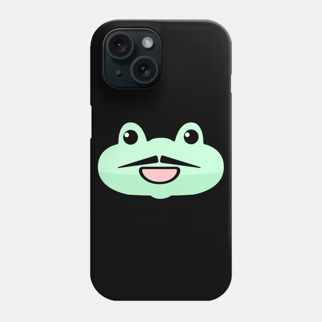 Cute Mr. Frog with mustache minimal design Phone Case by Minimal DM