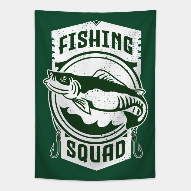 fishing squad Tapestry by ArtStopCreative