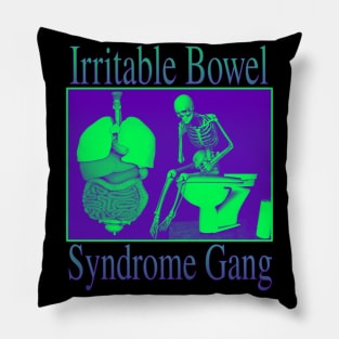 Irritable Bowel Syndrome Gang - 90's 2000's y2k IBS (green and purple) Pillow