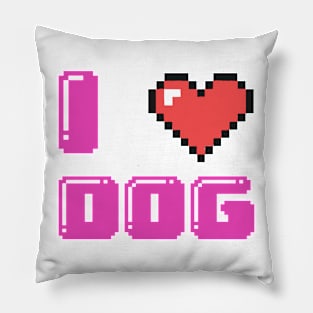 I Love Dog Pillow