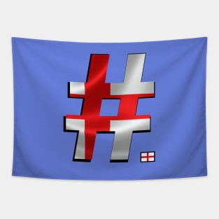 Hashtag Flag - England - with flag icon Tapestry