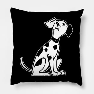 Dalmatian Dog Illustration Pillow