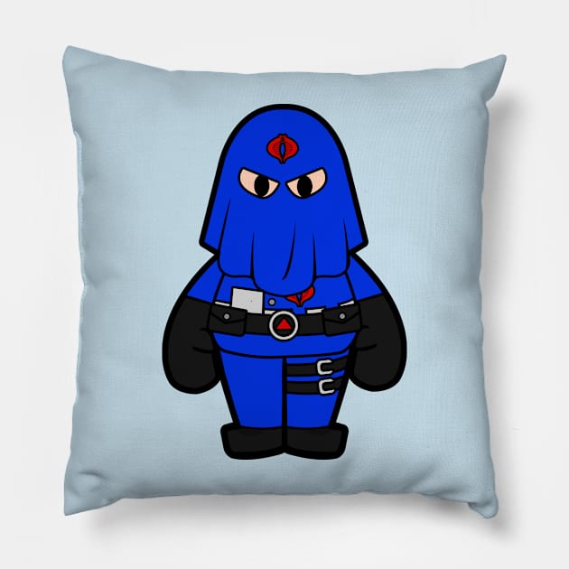 cobra commander retro chibi Pillow by mighty corps studio