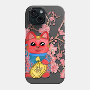 Red Lucky Cat Phone Case