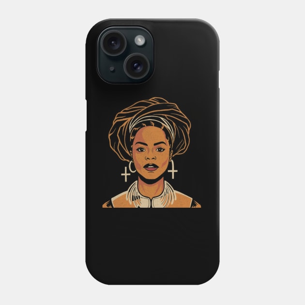 The art of Lauryn Hill Phone Case by Aldrvnd