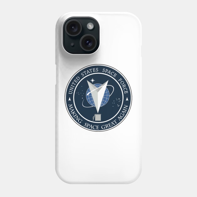 Space Force Funny  Logo Design Phone Case by PsychoDynamics