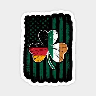 St Patricks Day Irish American Flag - Irish German Flag Magnet