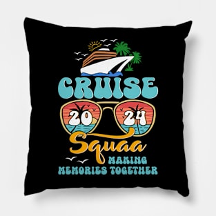 Cruise Squad 2024 Family Vacation Matching Group Summer Pillow