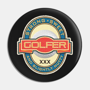 Golfer beer label Pin