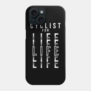 CYCLIST FOR LIFE (DARK BG) | Minimal Text Aesthetic Streetwear Unisex Design for Fitness/Athletes/Cyclists | Shirt, Hoodie, Coffee Mug, Mug, Apparel, Sticker, Gift, Pins, Totes, Magnets, Pillows Phone Case