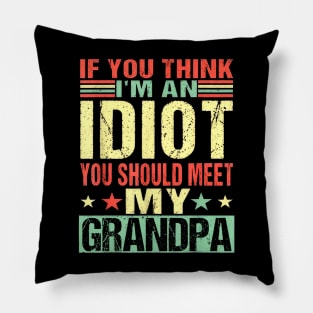 If You Think I'm An Idiot You Should Meet My Grandpa Pillow