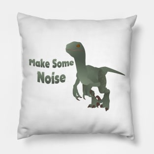 Make Some Noise Velociraptor Pillow