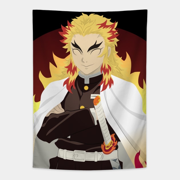 The Flame Swordman Tapestry by Siderjacket