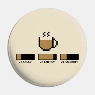 Coffee stats gamer Pin
