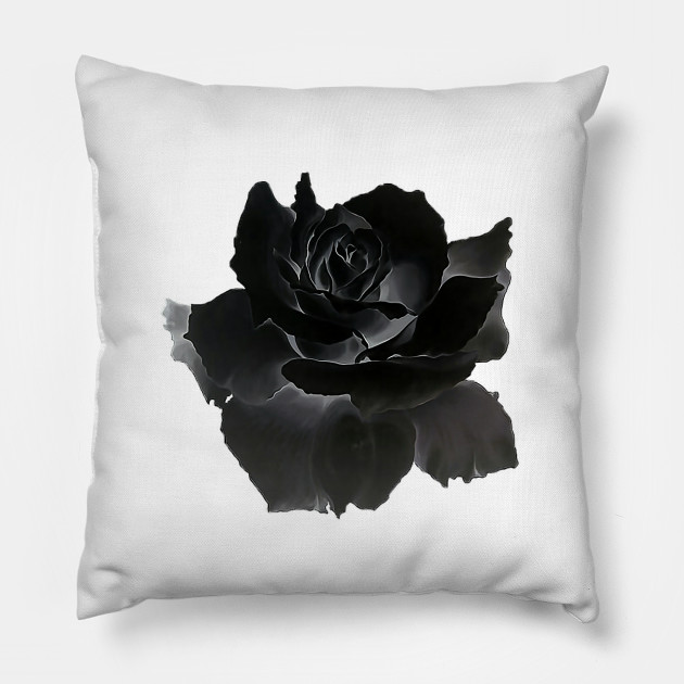black rose pillow