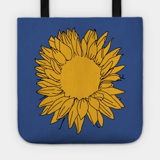 Yellow Sunflower Drawing Tote