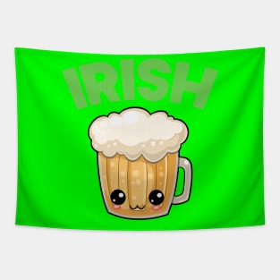 St Patricks Day Irish Kawaii Cute Beer Tapestry