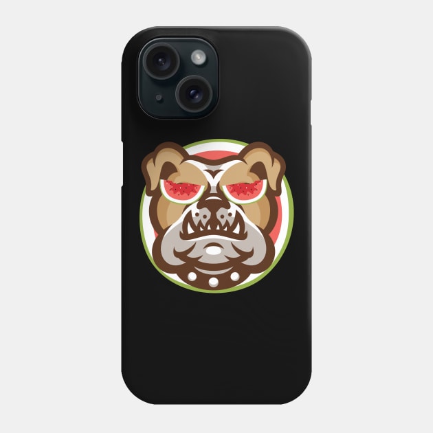 'Bulldog Watermelon' Funny Watermelon Dog Lover Phone Case by ourwackyhome