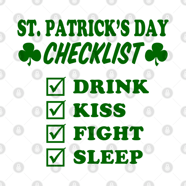 St. Patrick's Day Checklist by klance