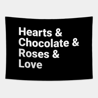 Valentine Hearts Chocolate Roses Love Tapestry