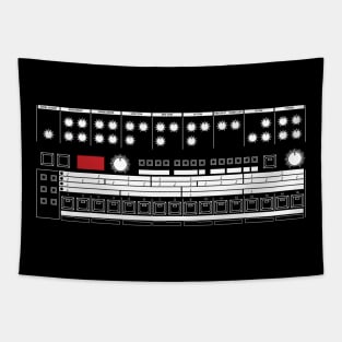 909 Drum Machine (White Lines) Tapestry