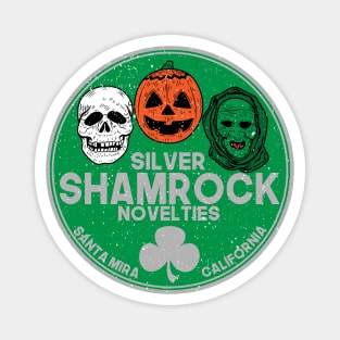Silver Shamrock Masks Magnet