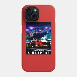 Singapore Grand Prix Auto Racing Advertising Print Phone Case