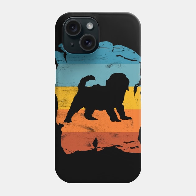 Cockapoo Distressed Vintage Retro Silhouette Phone Case by DoggyStyles