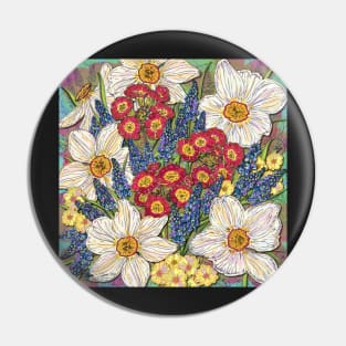 Spring Flowers Pin