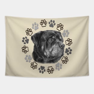 Rottweiler the boss dog Tapestry