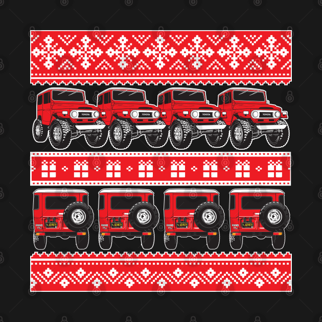 FJ40 Christmas Sweater Red by Bulloch Speed Shop