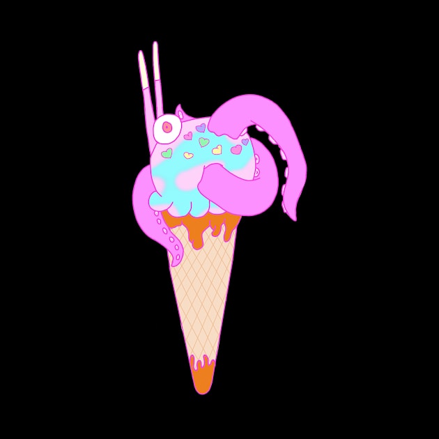 Kawaii Spooky Ice Cream by Pink_lil_Ghost