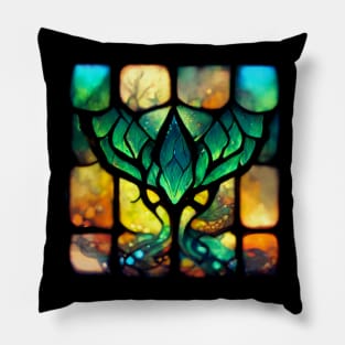 Elvish stained glass goblet Pillow