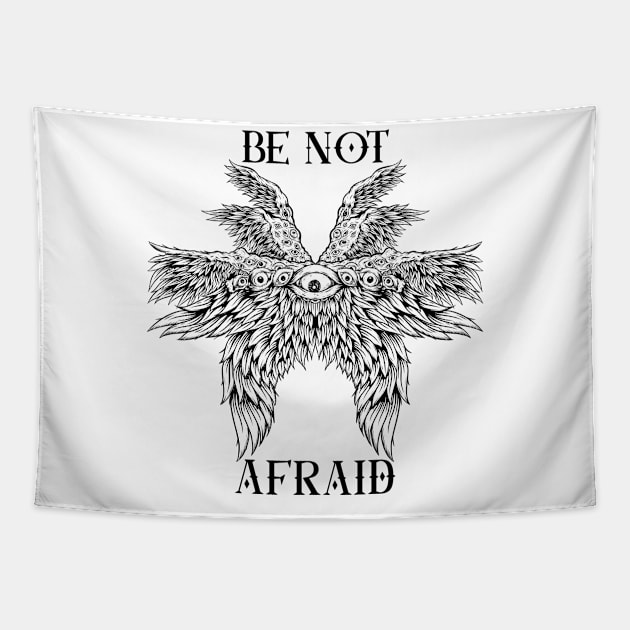 Angel of Light: A Biblically Inspired Seraphim Design Tapestry by Holymayo Tee