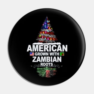 Christmas Tree  American Grown With Zambian Roots - Gift for Zambian From Zambia Pin