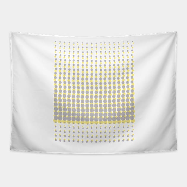 mellow grey yellow dotty Tapestry by bywhacky