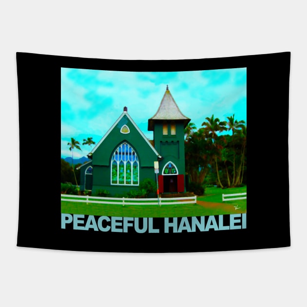 Peaceful Hanalei Tapestry by Verl