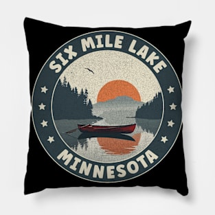 Six Mile Lake Minnesota Sunset Pillow