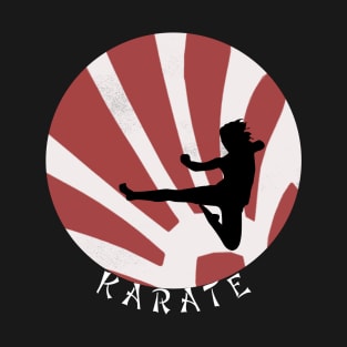 Female Karate Fighter Circle T-Shirt