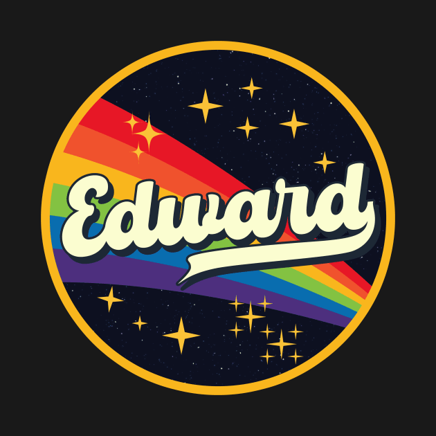 Edward // Rainbow In Space Vintage Style by LMW Art