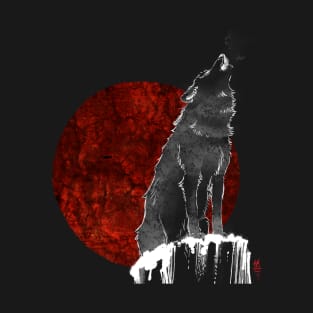 Wolf Red Moon T-Shirt