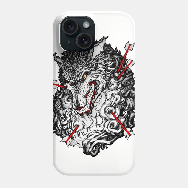 Wolf fight Phone Case by Villainmazk